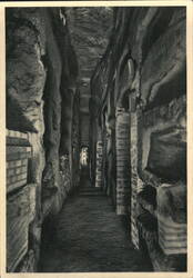 Catacombs of S. Callisto, Gallery near Lucina Crypts (3rd C.) Postcard