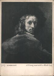 Rembrandt, A Young Man with a Black Cap, Bache Collection Postcard