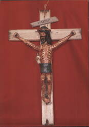 Max Roybal, Nuestro Padre Jesus, Wooden Crucifix Carving Postcard