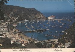 Avalon Bay, Catalina Island, CA - Harbor View from Mt Ada Postcard