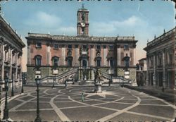 Piazza del Campidoglio, Palazzo Senatorio, Roma Postcard
