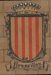 Coat of Arms of Roussillon, Crown, Heraldry Postcard