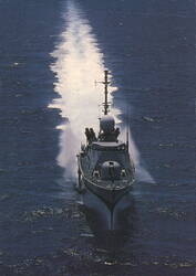 PHM-2 HERCULES Hydrofoil Missile Combatant at High Speed Postcard