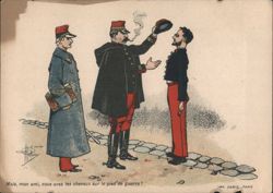 Mais, mon ami, vous avez les cheveux sur le pied de guerre? Postcard