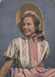 Ct. de Genève Sunday Costume, Swiss Trachten Postcard
