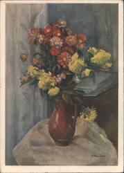 Autumn Bouquet Still Life Painting, B. Horálek Postcard