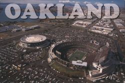 OAKLAND Coliseum & Arena Complex Aerial View, CA Postcard