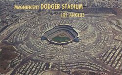 Magnificent Dodger Stadium Aerial View Postcard