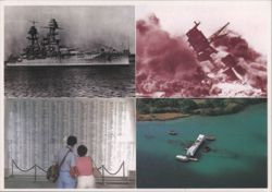 USS Arizona Memorial, Pearl Harbor, Hawaii - 4 Views Postcard