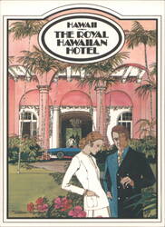 The Royal Hawaiian Hotel Waikiki Beach Hawaii J. Nicholson Art Postcard