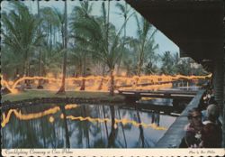 Torchlighting Ceremony at Coco Palms Hotel, Wailua, Kauai Postcard