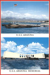 U.S.S. Arizona Wreck Site and Memorial, Pearl Harbor Postcard