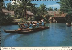 Tongan Villagers Ma'ulu'ulu Canoe Pageant, Polynesian Cultural Center Postcard