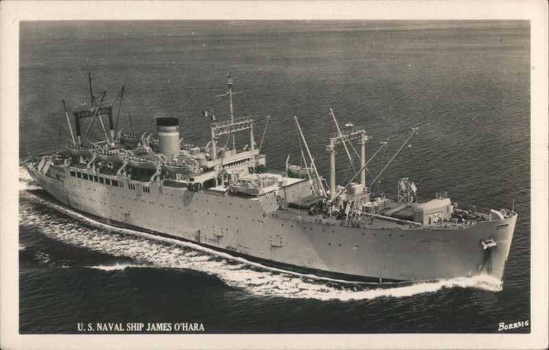 U. S. Naval Ship James O'hara at Sea Ships
