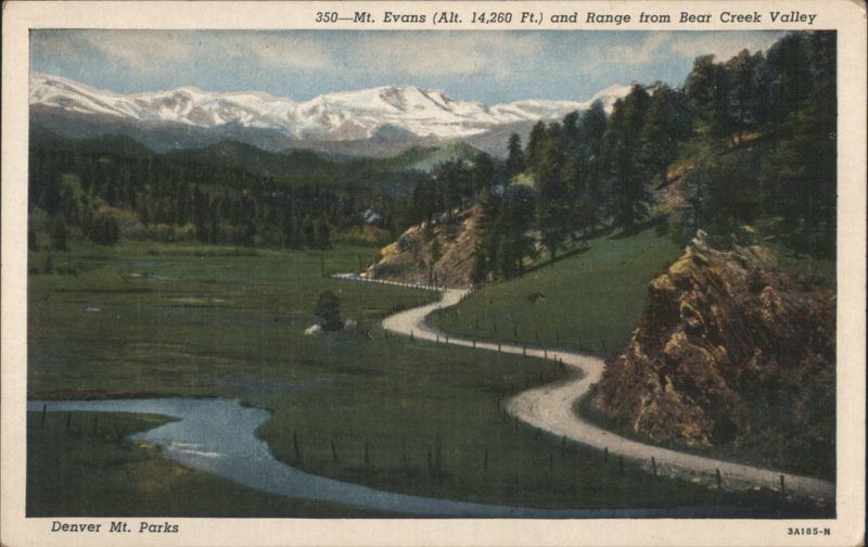 Mt. Evans and Range from Bear Creek Valley Colorado