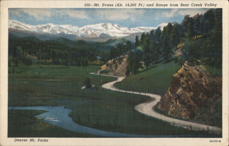 Mt. Evans (14,260 Ft.) & Range from Bear Creek Valley Denver Colorado