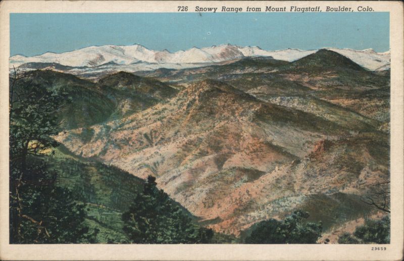 Snowy Range from Mount Flagstaff, Boulder, CO Colorado