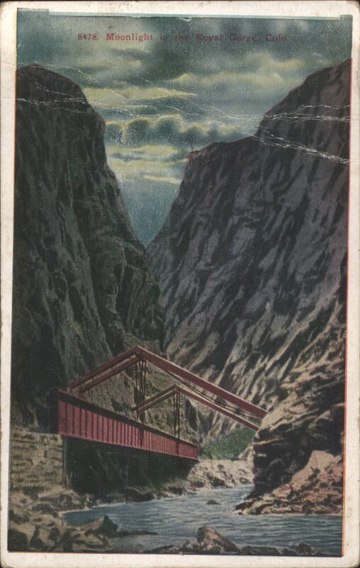 Moonlight, Royal Gorge Hanging Bridge, CO Colorado