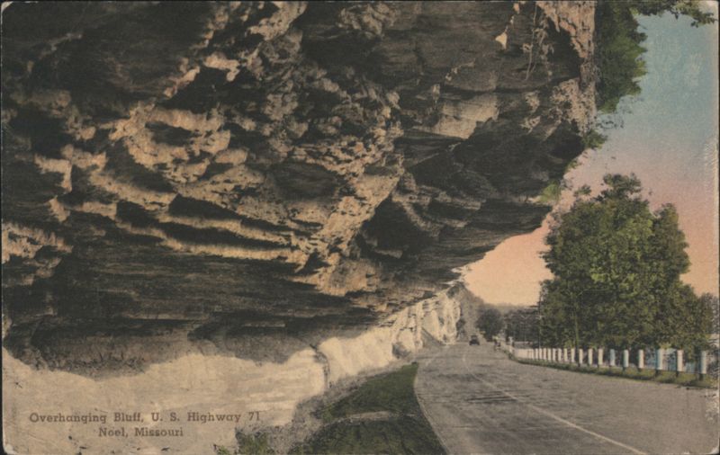 Overhanging Bluff, U. S. Highway 71 Noel Missouri