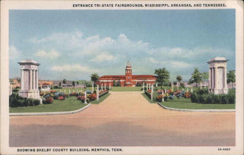 Tri-State Fairgrounds Entrance, Shelby County Building Memphis Tennessee