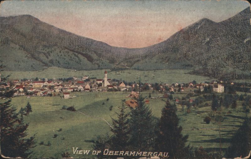 Oberammergau Village, Bavarian Mountains Germany