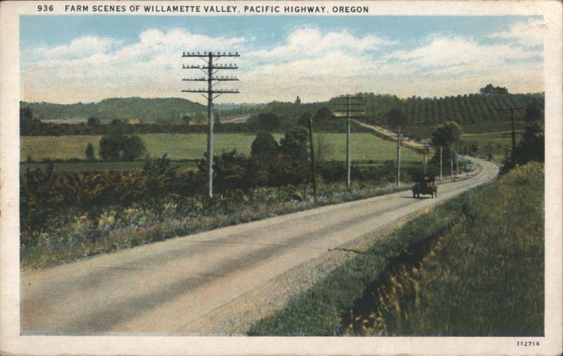 Farm Scenes of Willamette Valley, Pacific Highway Oregon