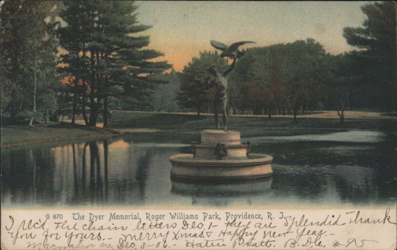 Dyer Memorial Fountain, Roger Williams Park Providence Rhode Island