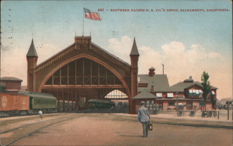 Southern Pacific R. R. Co.'s Depot, Sacramento California