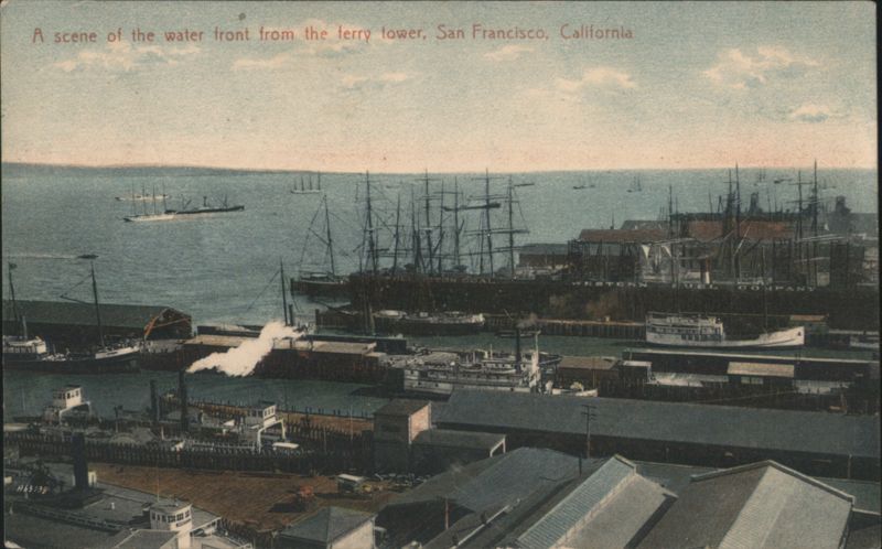 Water front from the ferry tower, San Francisco California