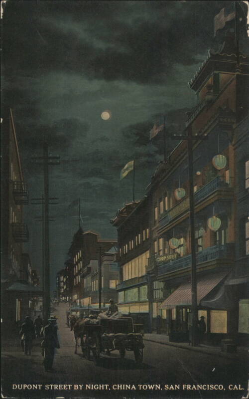 Dupont Street by Night, Chinatown San Francisco California