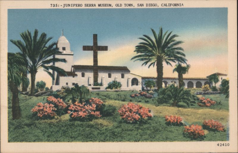 Junipero Serra Museum, Old Town, San Diego, with Cross California