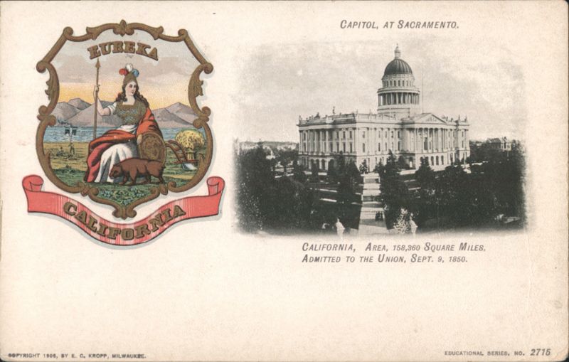 California Capitol, Sacramento & State Seal Eureka