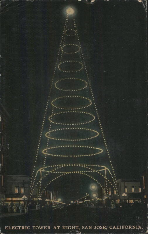 Electric Tower at Night, San Jose, California