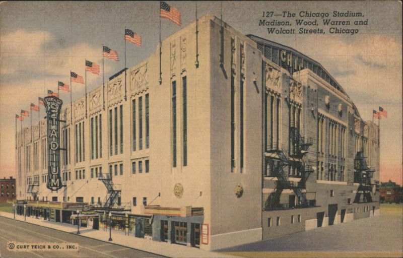 Chicago Stadium, Madison, Wood, Warren & Wolcott Streets Illinois