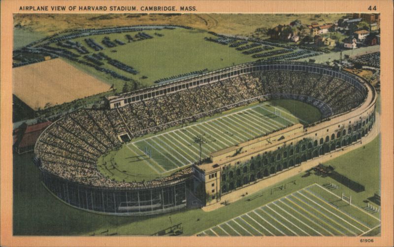 Airplane View of Harvard Stadium Cambridge Massachusetts