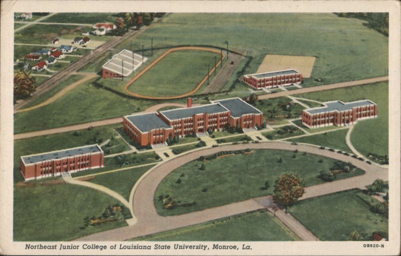 Northeast Junior College, LSU, Monroe, LA Aerial View Louisiana