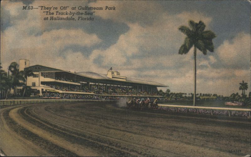 'They're Off' at Gulfstream Park, Hallandale, Florida