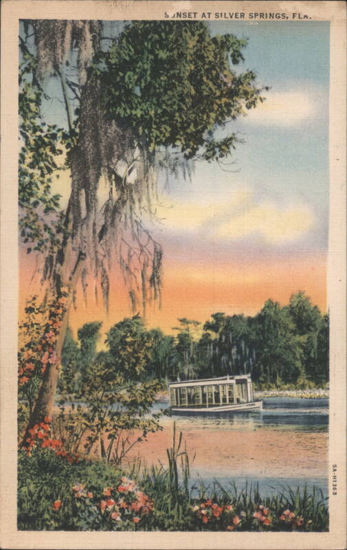 Sunset at Silver Springs, Florida - Underwater Fairyland