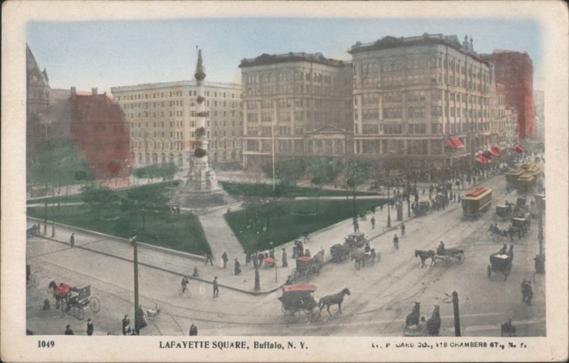 Lafayette Square, Buffalo, NY - Monument & Cityscape New York