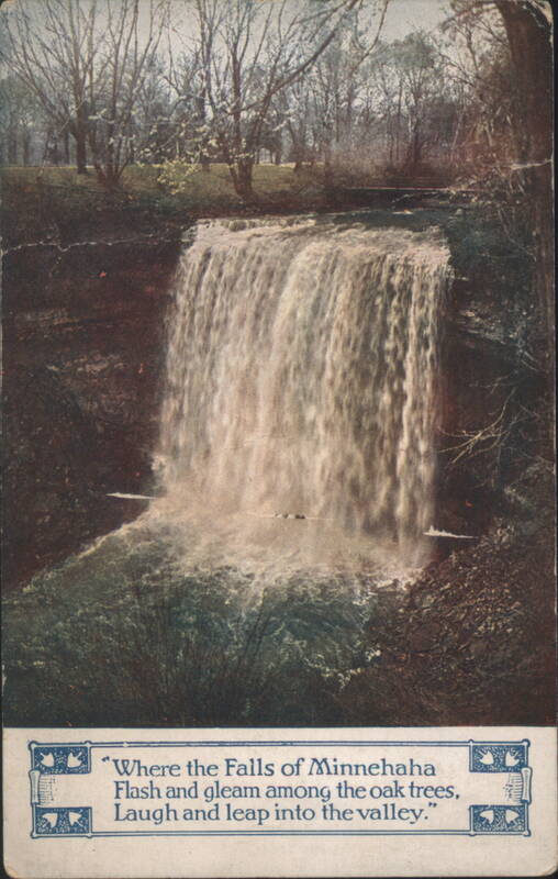 Falls of Minnehaha, Flash and gleam among the oak trees Minneapolis Minnesota