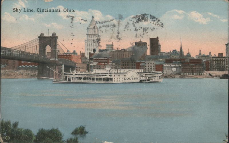 Sky Line, Cincinnati, Ohio, Steamboat Louisville
