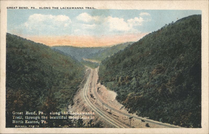 Lackawanna Trail through Mountains, Great Bend, PA Pennsylvania