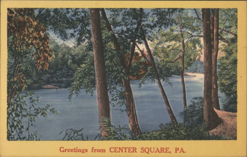 River and Forest Scene, Center Square, PA Pennsylvania