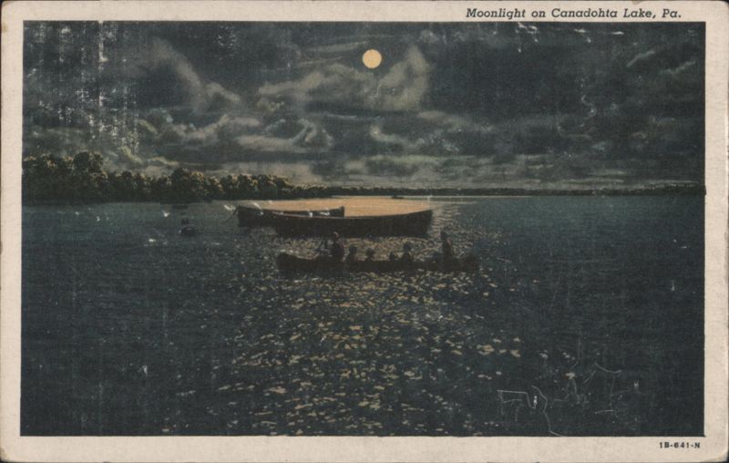 Moonlight on Canadohta Lake Pennsylvania