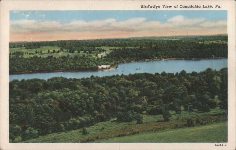 Bird's-Eye View of Canadohta Lake Pennsylvania