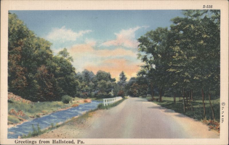 Road, Stream, and Trees Hallstead Pennsylvania
