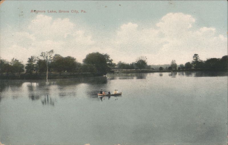 Bemore Lake, Grove City, PA - Boaters on Water Pennsylvania