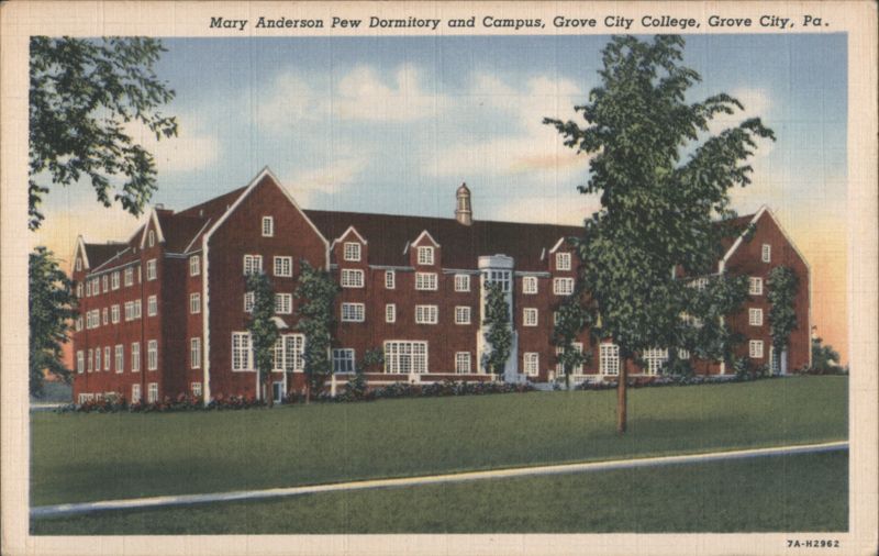 Mary Anderson Pew Dormitory and Campus, Grove City College Pennsylvania