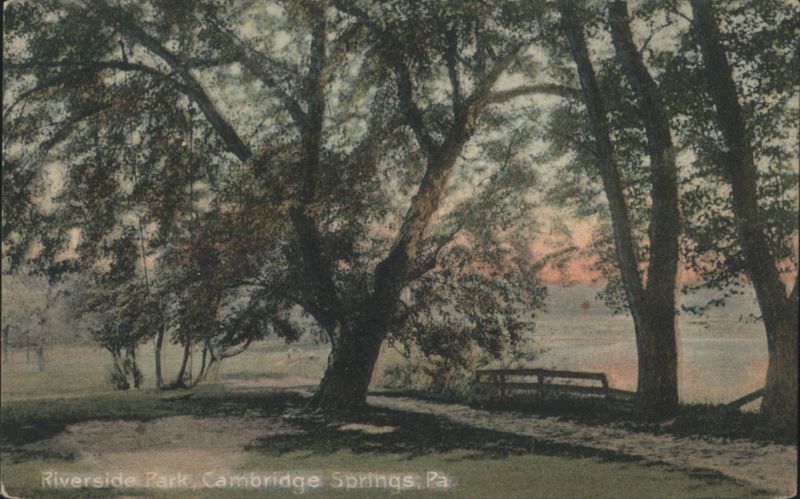 Riverside Park, Cambridge Springs, PA - Sunset Trees Pennsylvania