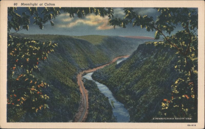Moonlight at Colton, Pine Creek Gorge, PA Pennsylvania